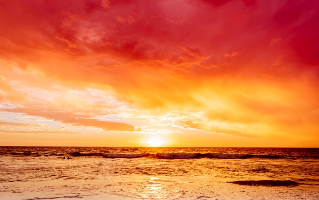 パースの海に沈む美しい夕日